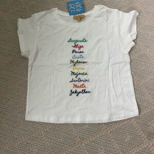 White TShirt with Colorful Embroidery